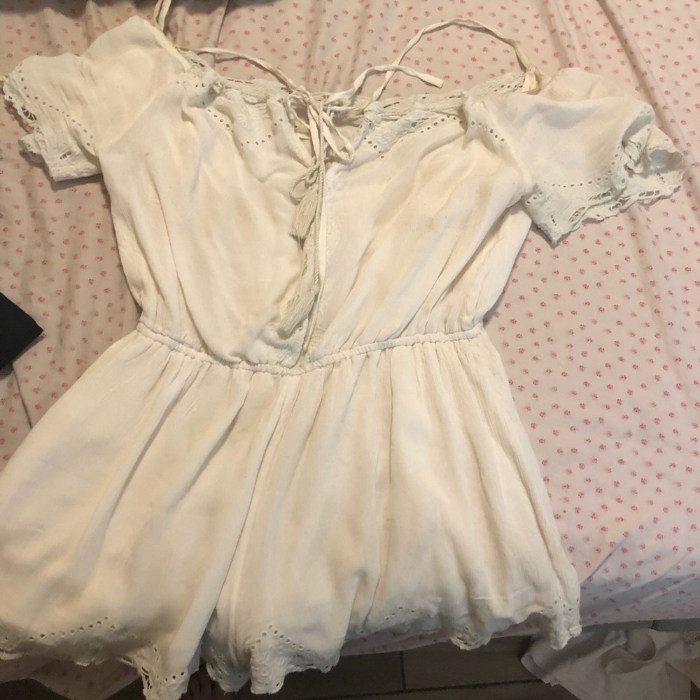 FREE people off the shoulder romper